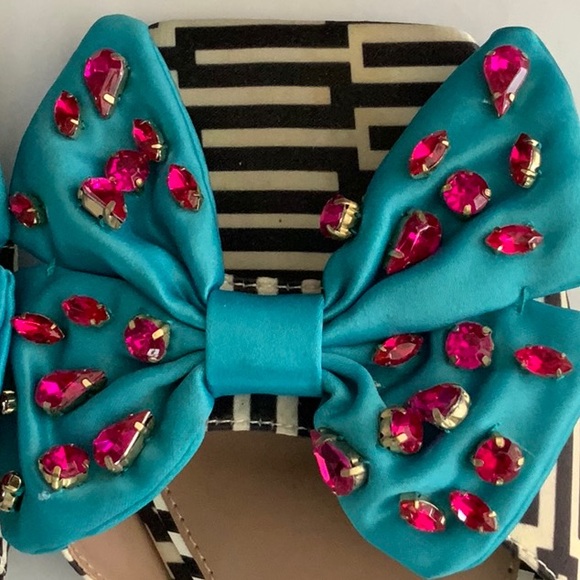 BetseyJohnson Turquoise Beaded Sandals - Picture 4 of 4